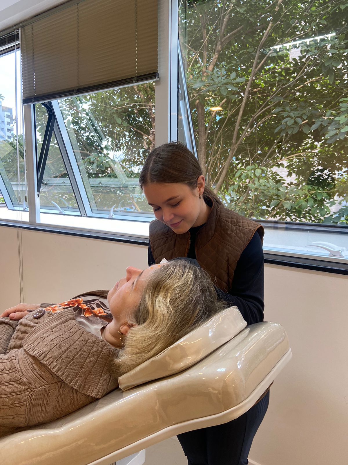 Profissional em atendimento